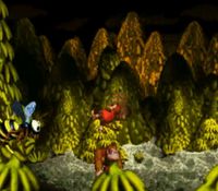 une photo d'Ã©cran de Donkey Kong Country sur Nintendo Super Nes